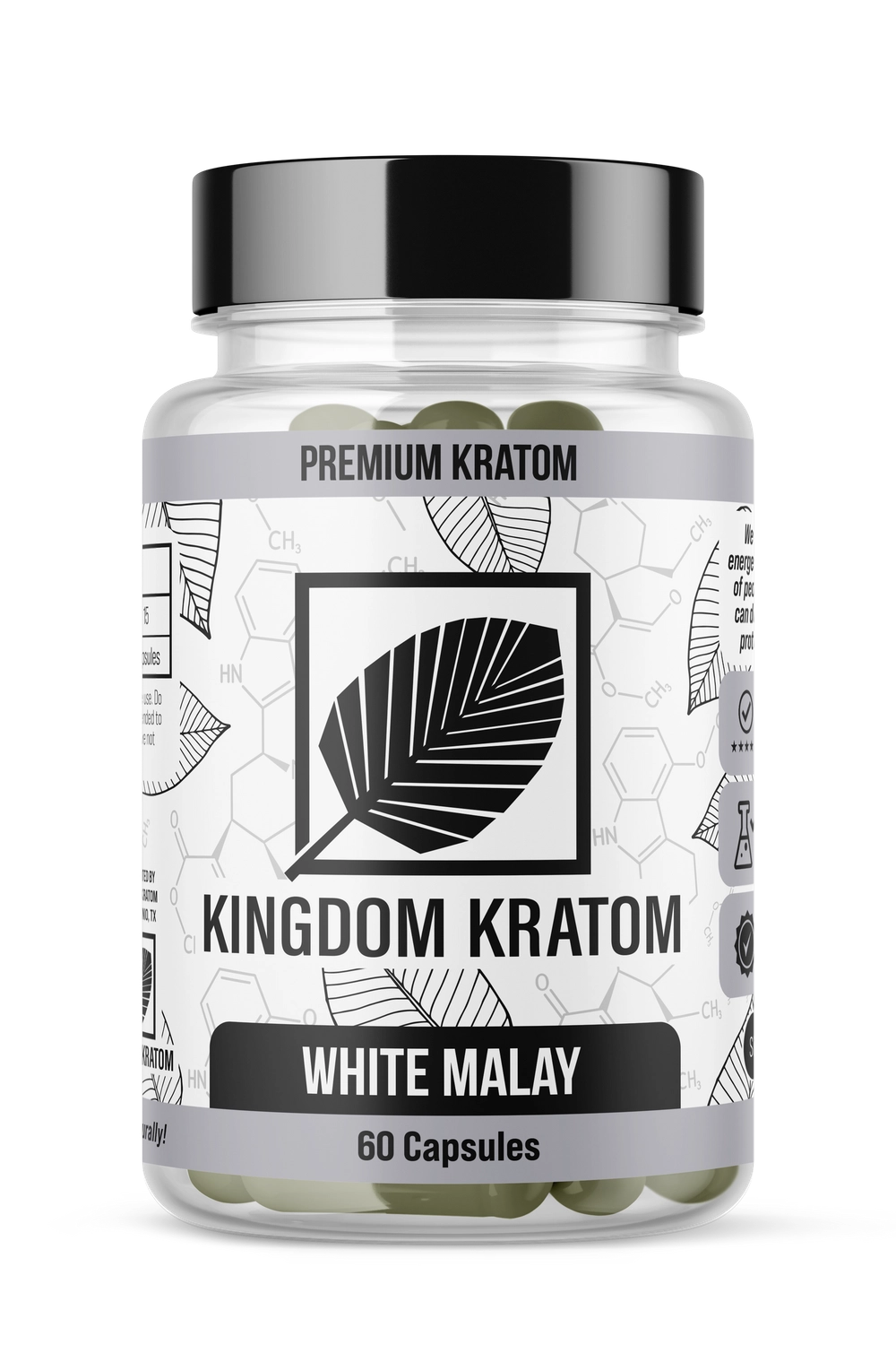 White Malay capsule bottle