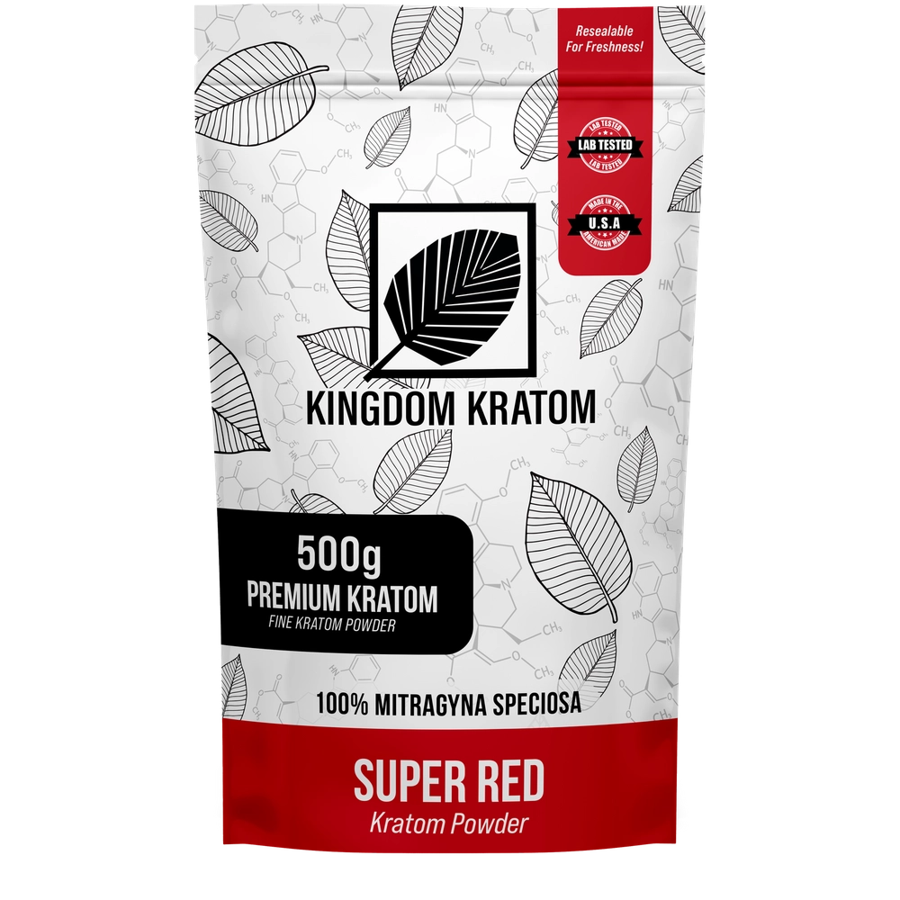 Super Red Borneo Kratom Powder 500g bag